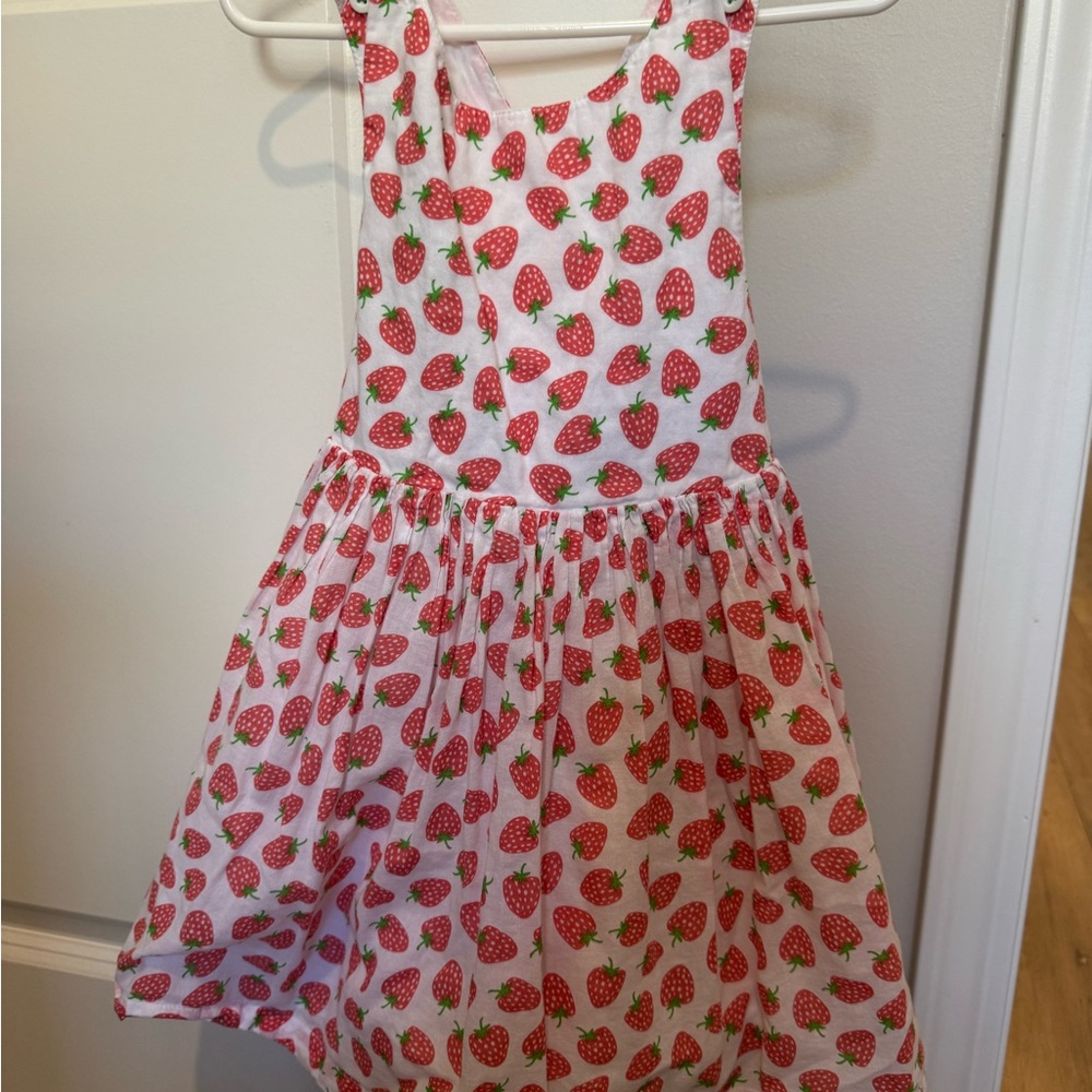 Mini Boden Pink Strawberry Print Dress